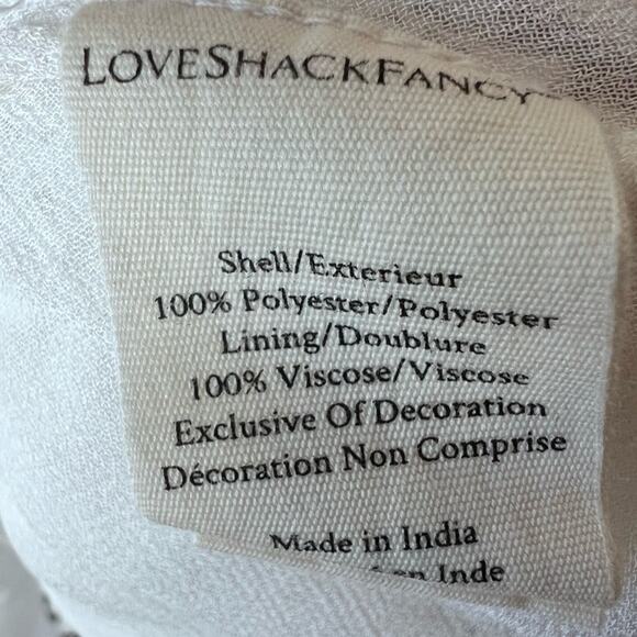 LoveShackFancy Lennon dress bridal gown White Free People Size 6 - Picture 9 of 11